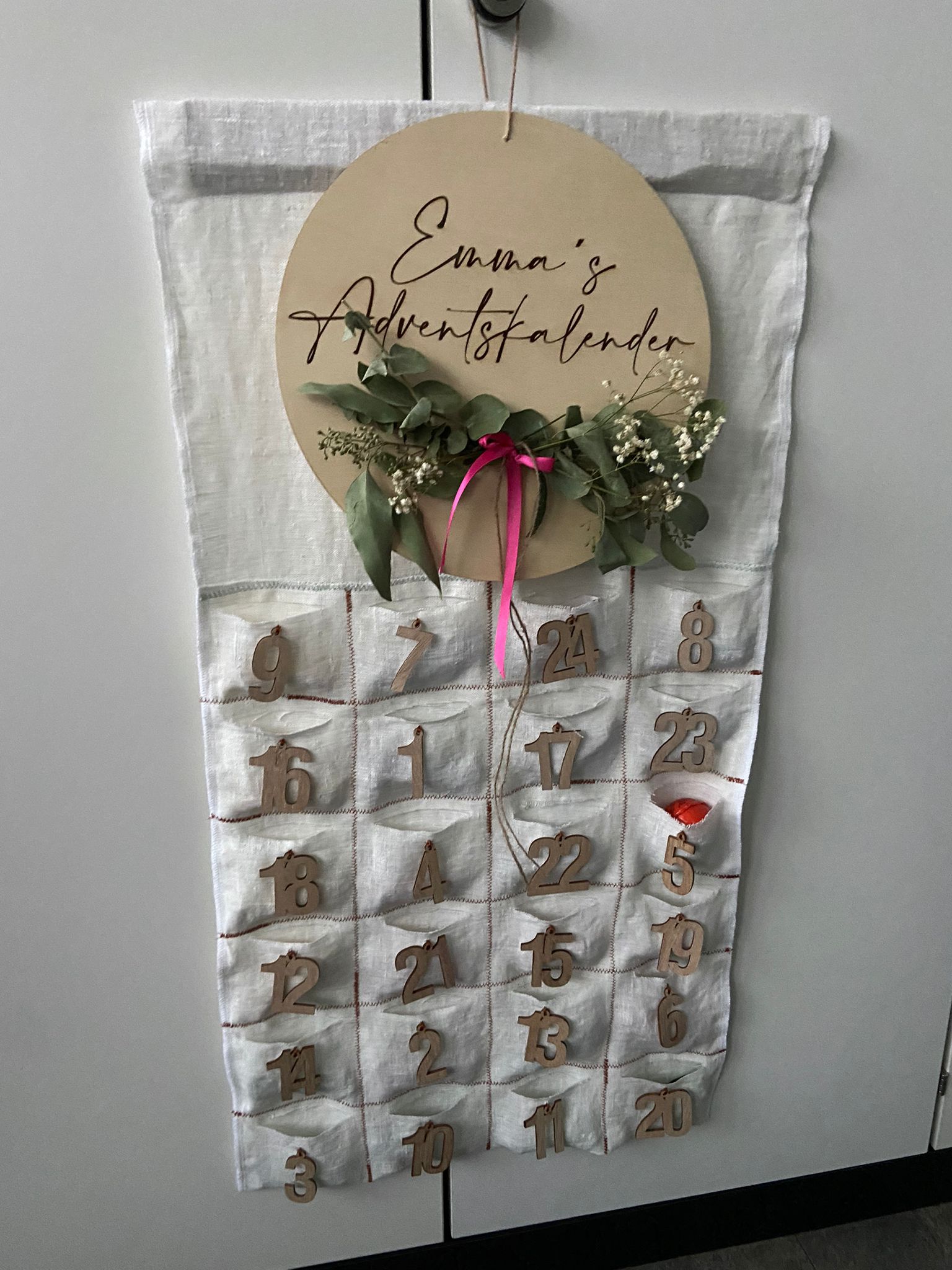 Adventskalender-Schild "Heidi"